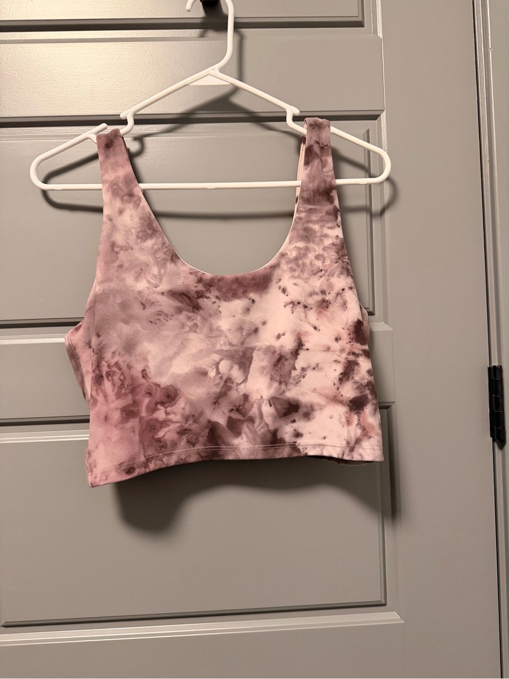 Harmony Balance Women's Mauve Tie-Dye Scoop Neck Sports Bra XL